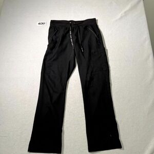 Med Couture Insight Scrub Pants Womens Small Black Cargo Pockets Drawstring
